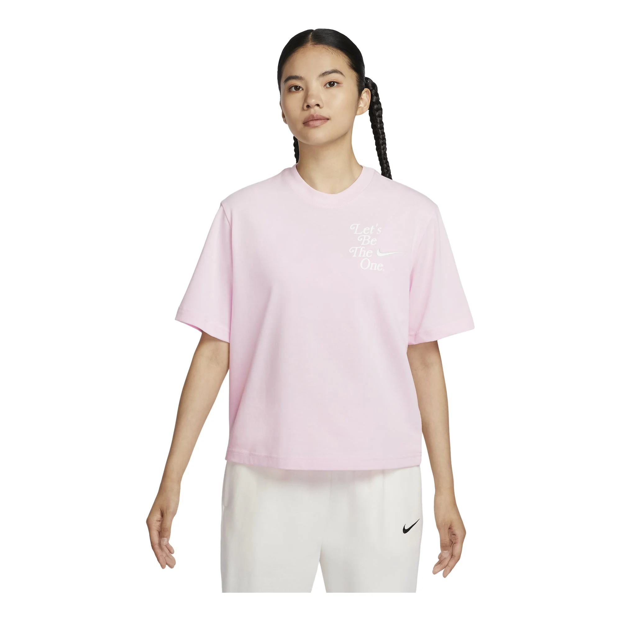 (WMNS) Nike Sportswear Boxy T-Shirt Asia Sizing 'Pink' HM4581-663 - 1