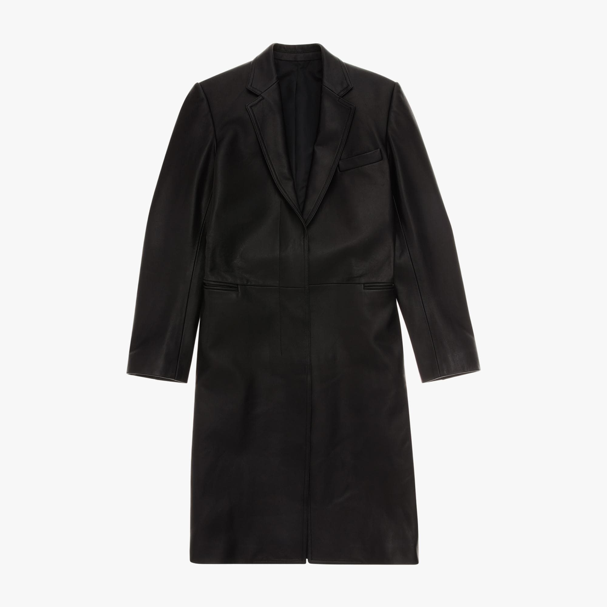 TAILORED LEATHER COAT - 1