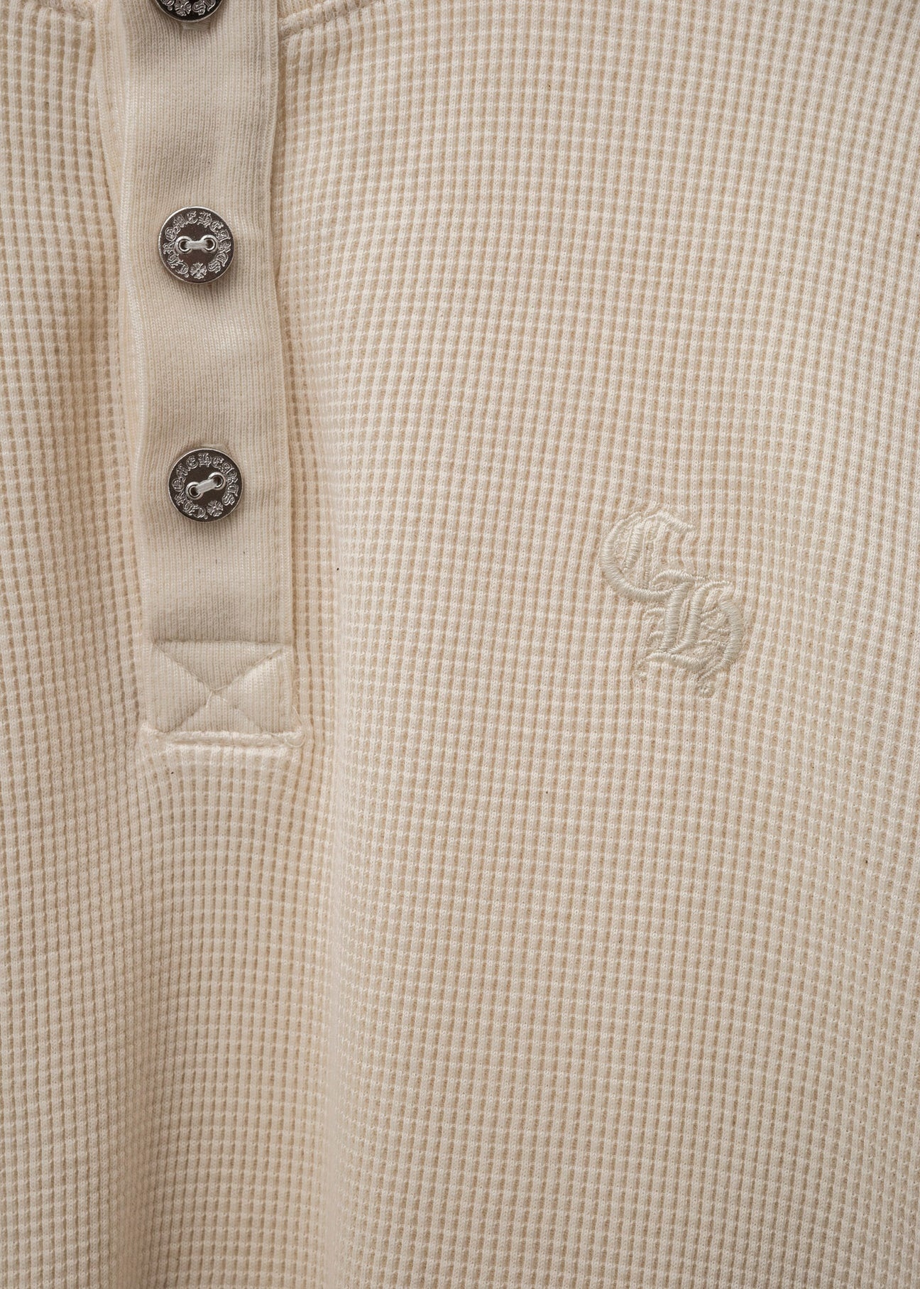 Chrome Hearts Cream Henley Pullover Long Sleeve - 2