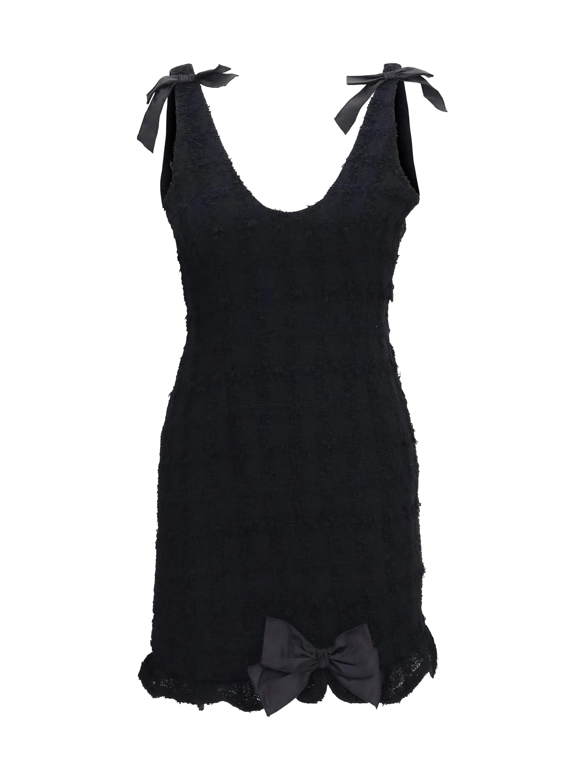 Alessandra Rich Women Checked Bouclé Tweed Mni Dress With Bows - 1