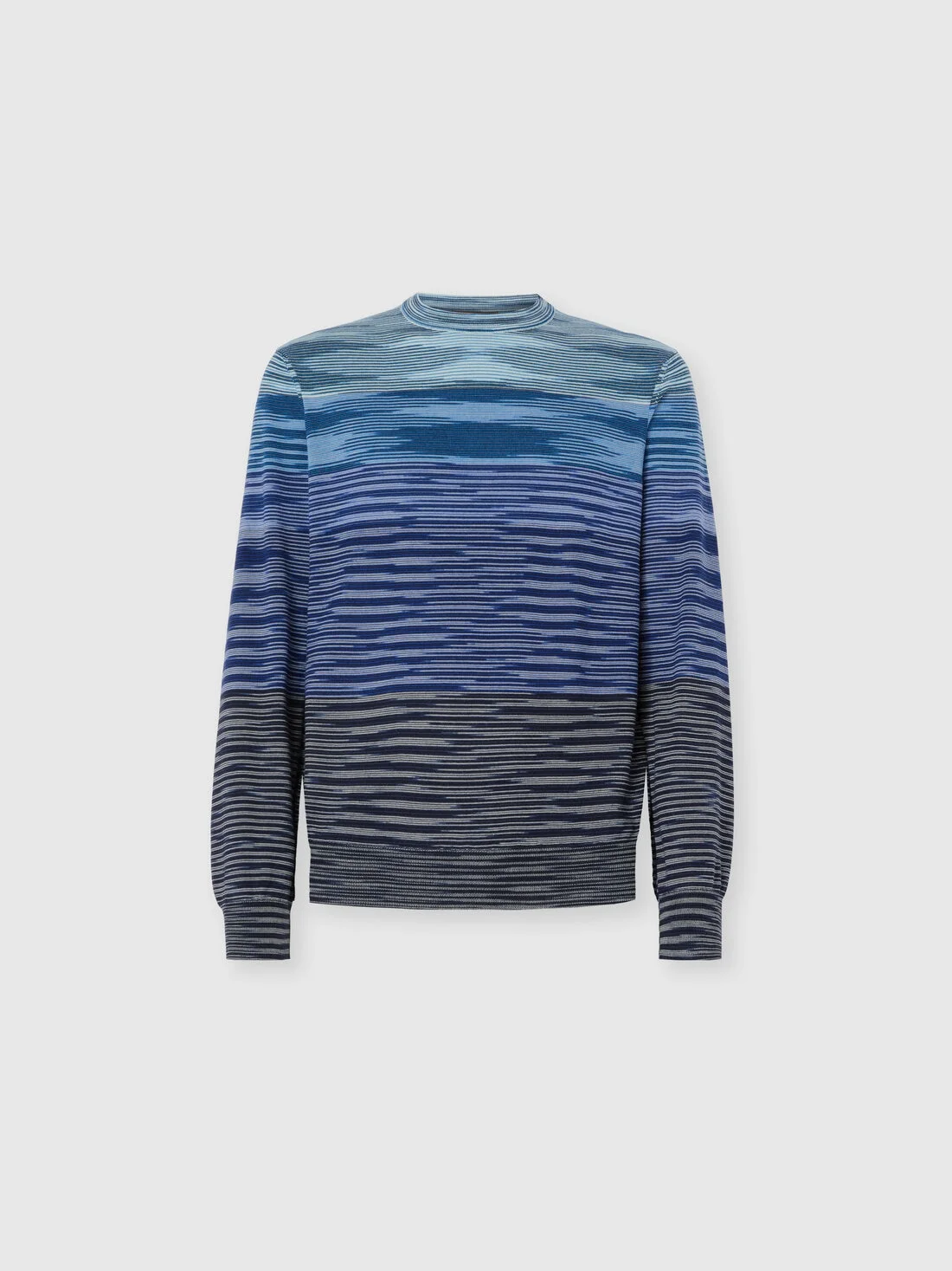 Crew neck sweater in pure flame wool - 1