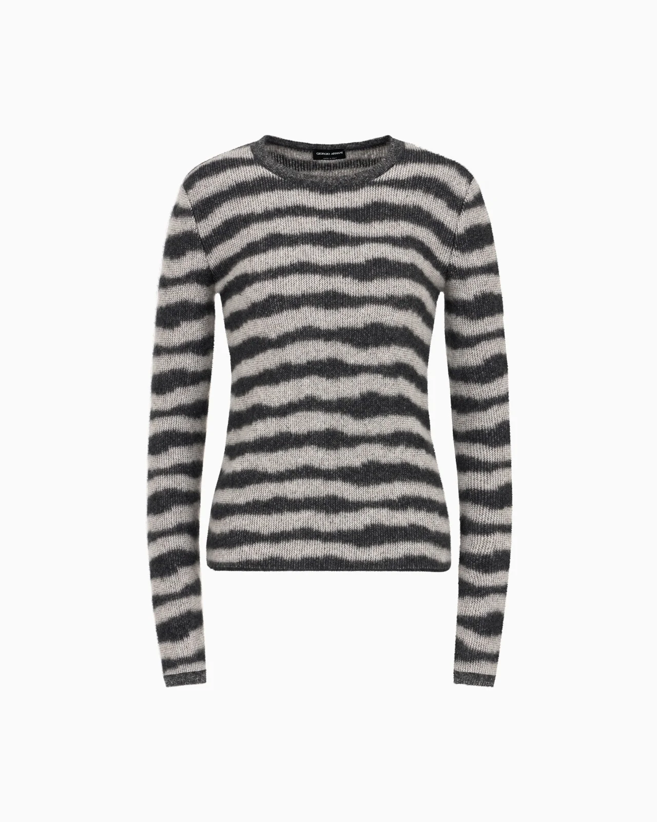 Cashmere and silk jacquard crew-neck jumper - 1