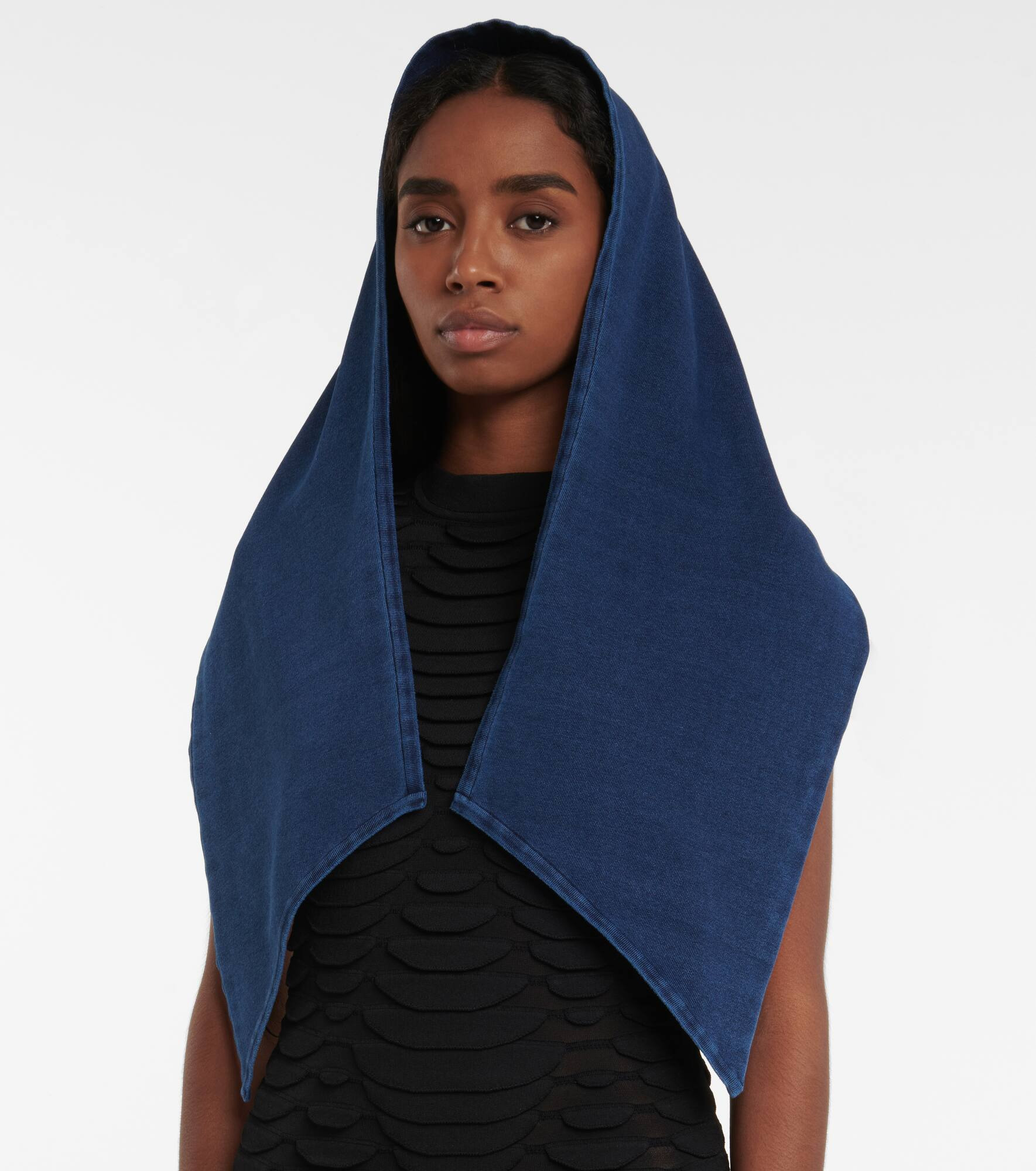 Denim knit hood - 3