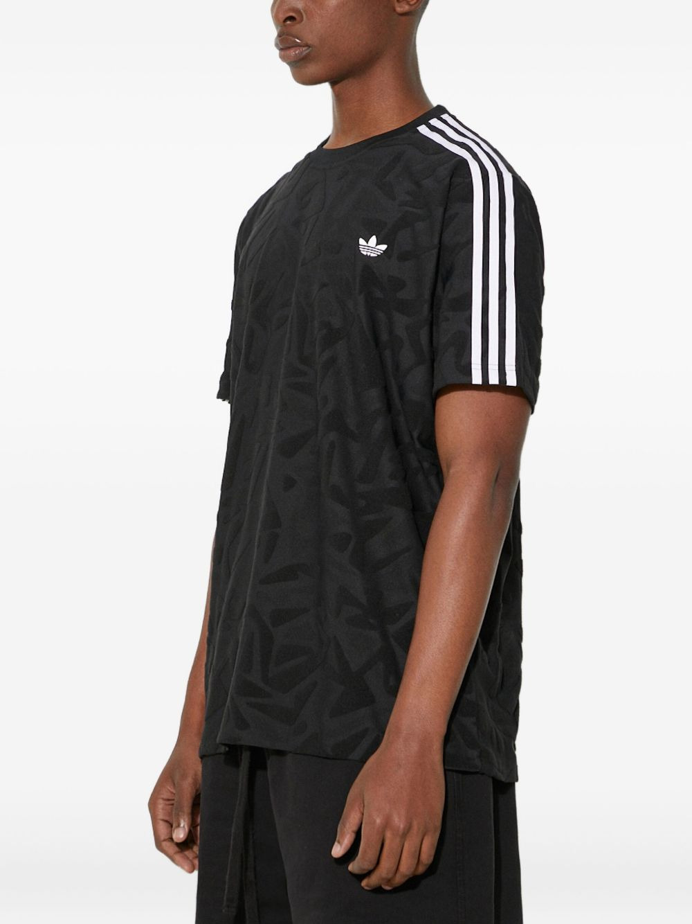 three-stripe abstract-print T-shirt - 2