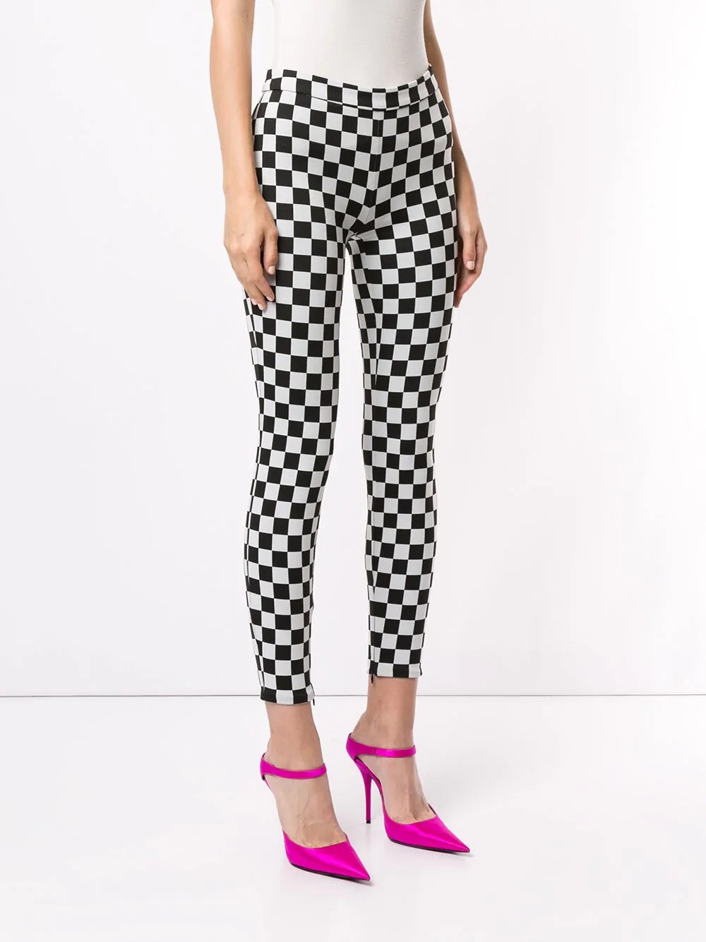 check print skinny trousers - 3