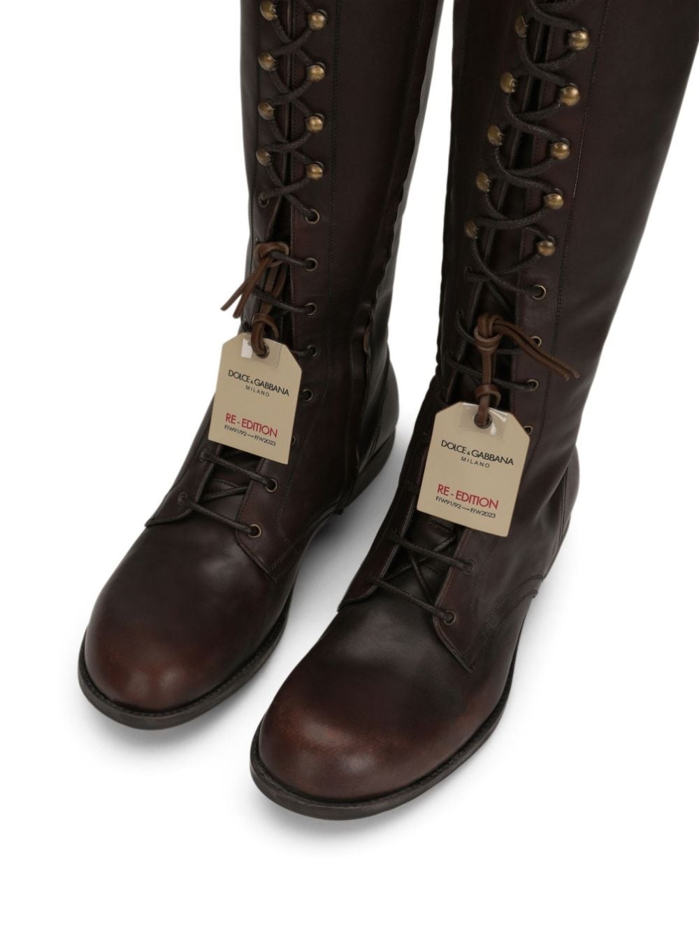 Re-Edition lace-up leather boots - 4