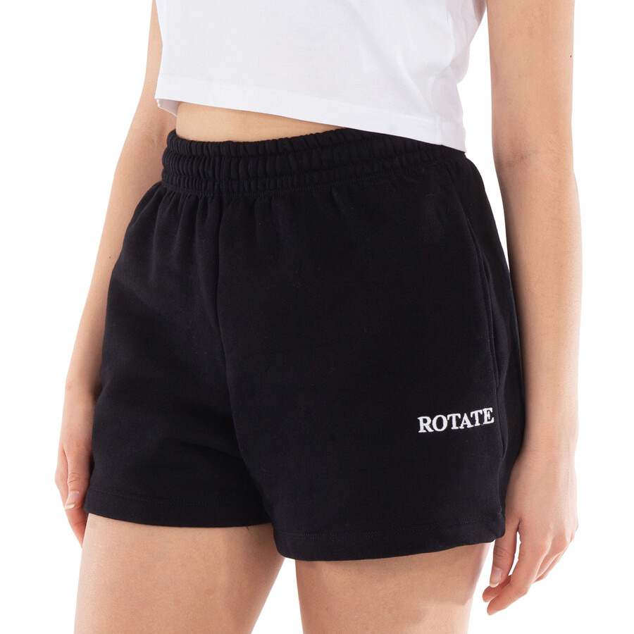 Rotate Ladies Black High Waist Shorts - 2