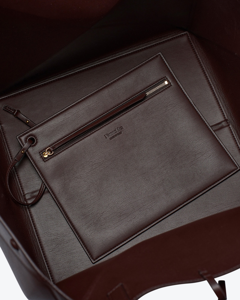 THE ORIGAMI TOTE LARGE - Alt-nappa tote - Coffee bean 4