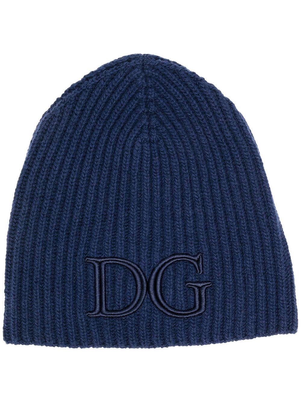 logo-embroidered ribbed beanie - 1