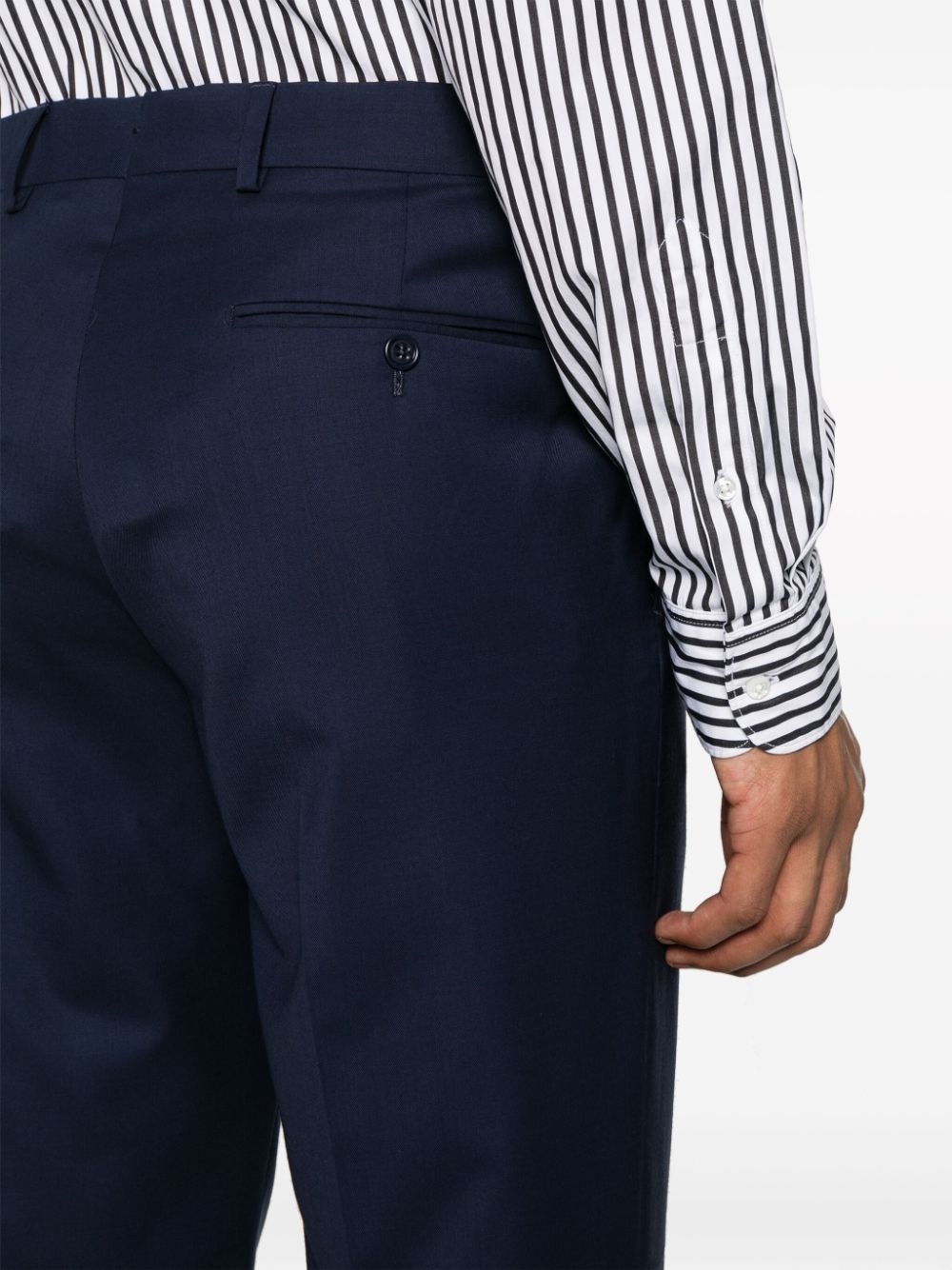 tapered wool chino trousers - 5