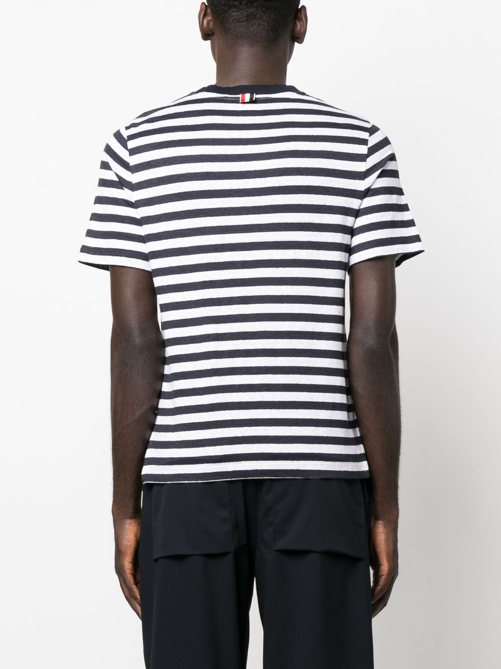 horizontal-stripe short-sleeve T-shirt - 4