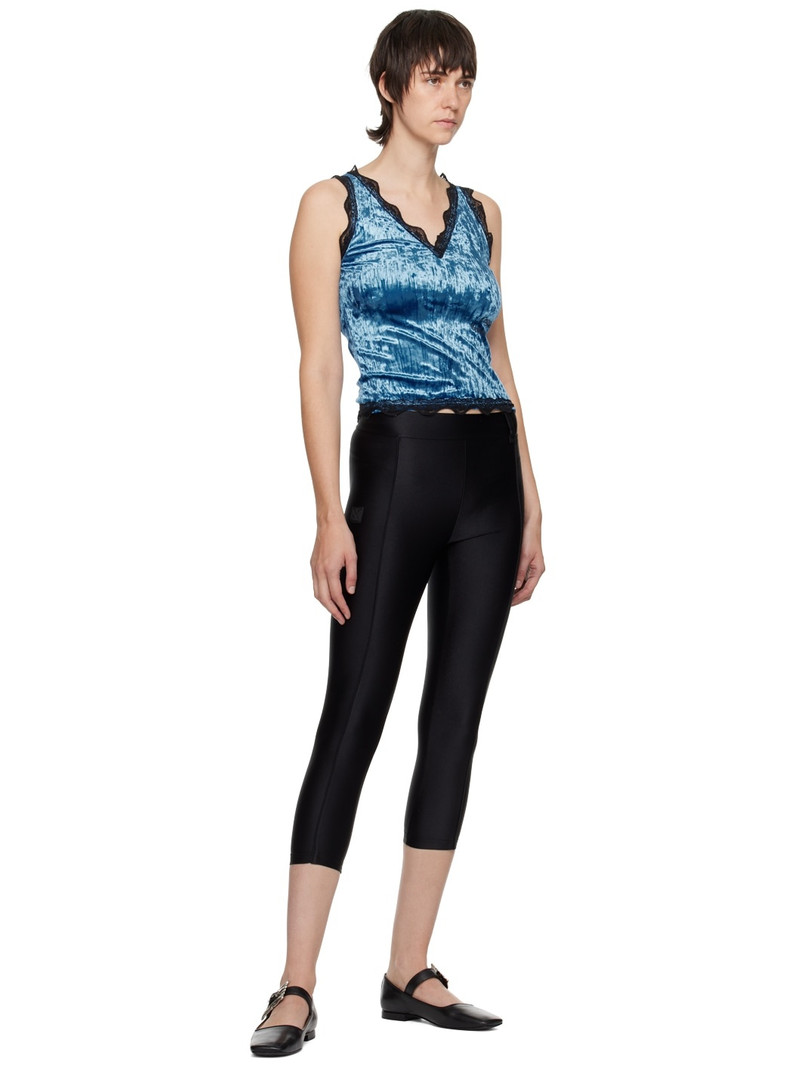 lesugiatelier Black Piping Leggings outlook