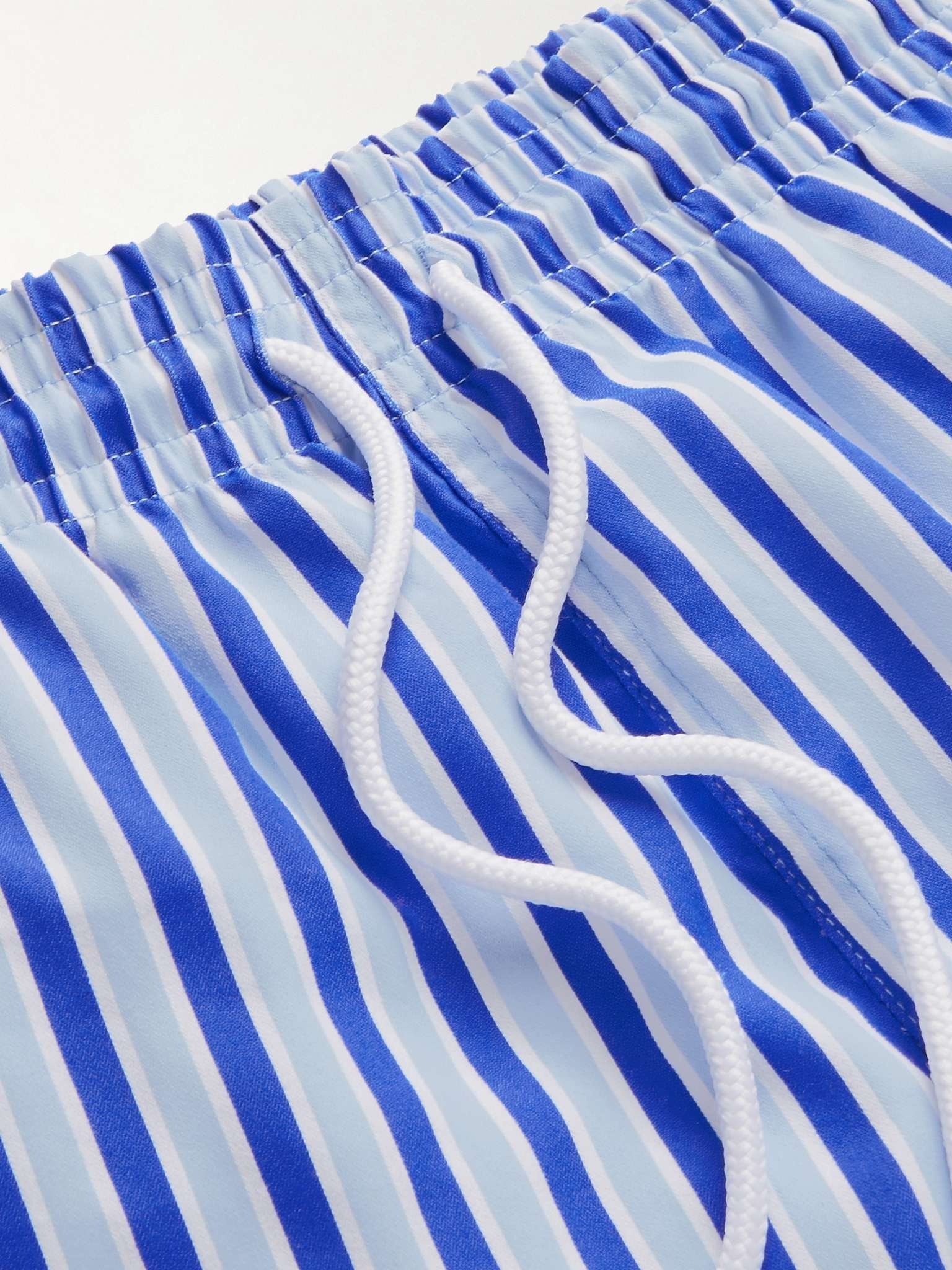 Mid-Length Striped Swim Shorts - 5