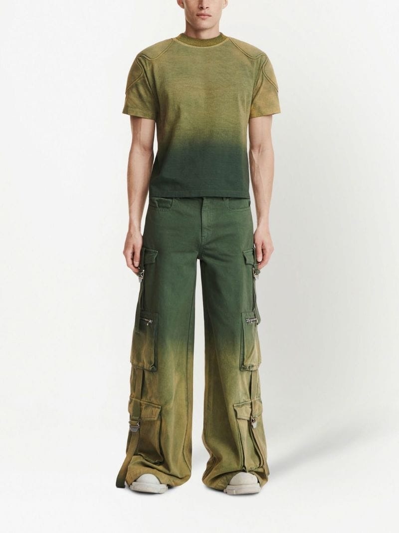 Dion Lee sunfade-effect shoulder-pad T-shirt | farfetch