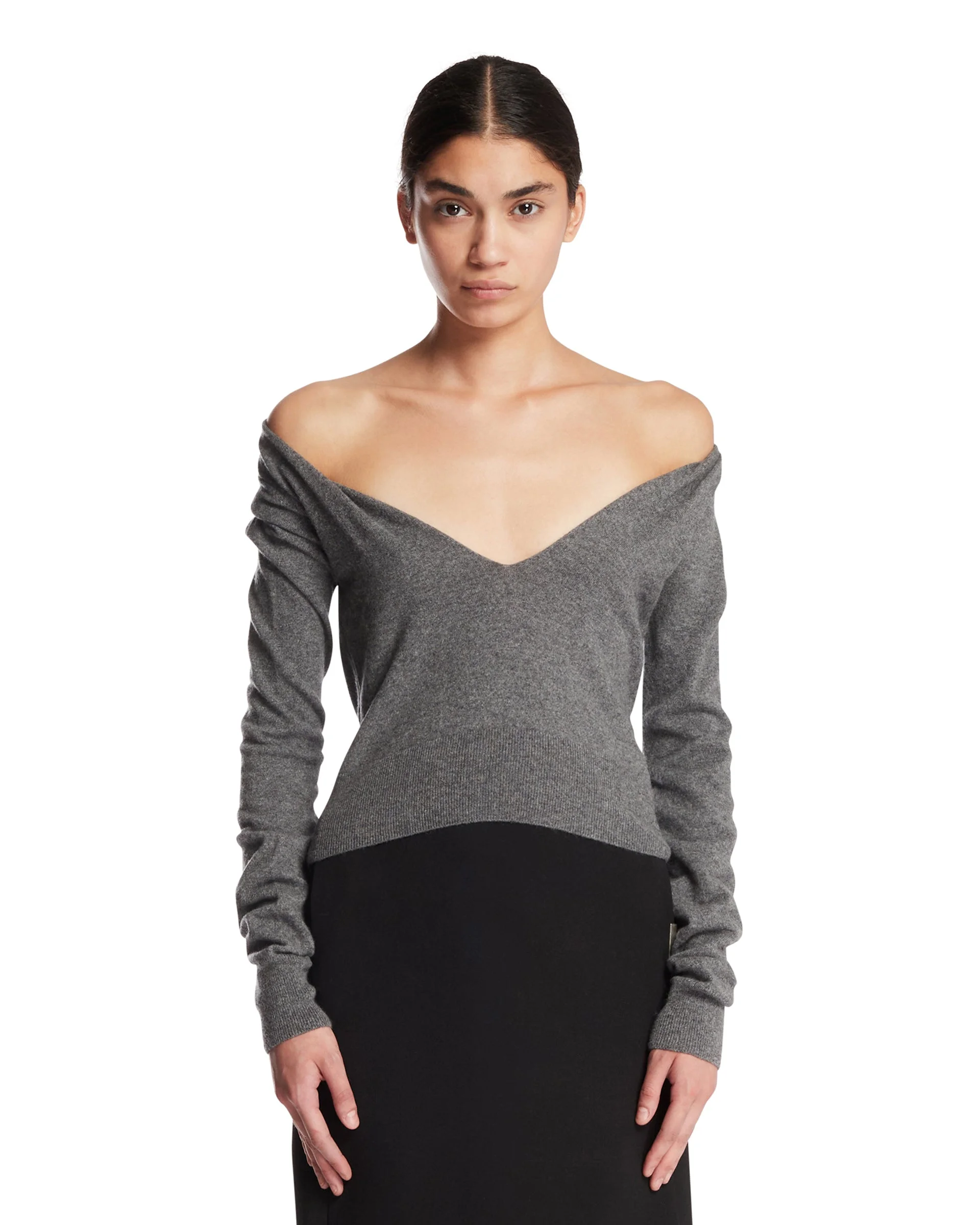 Gray Cashmere Top - 1