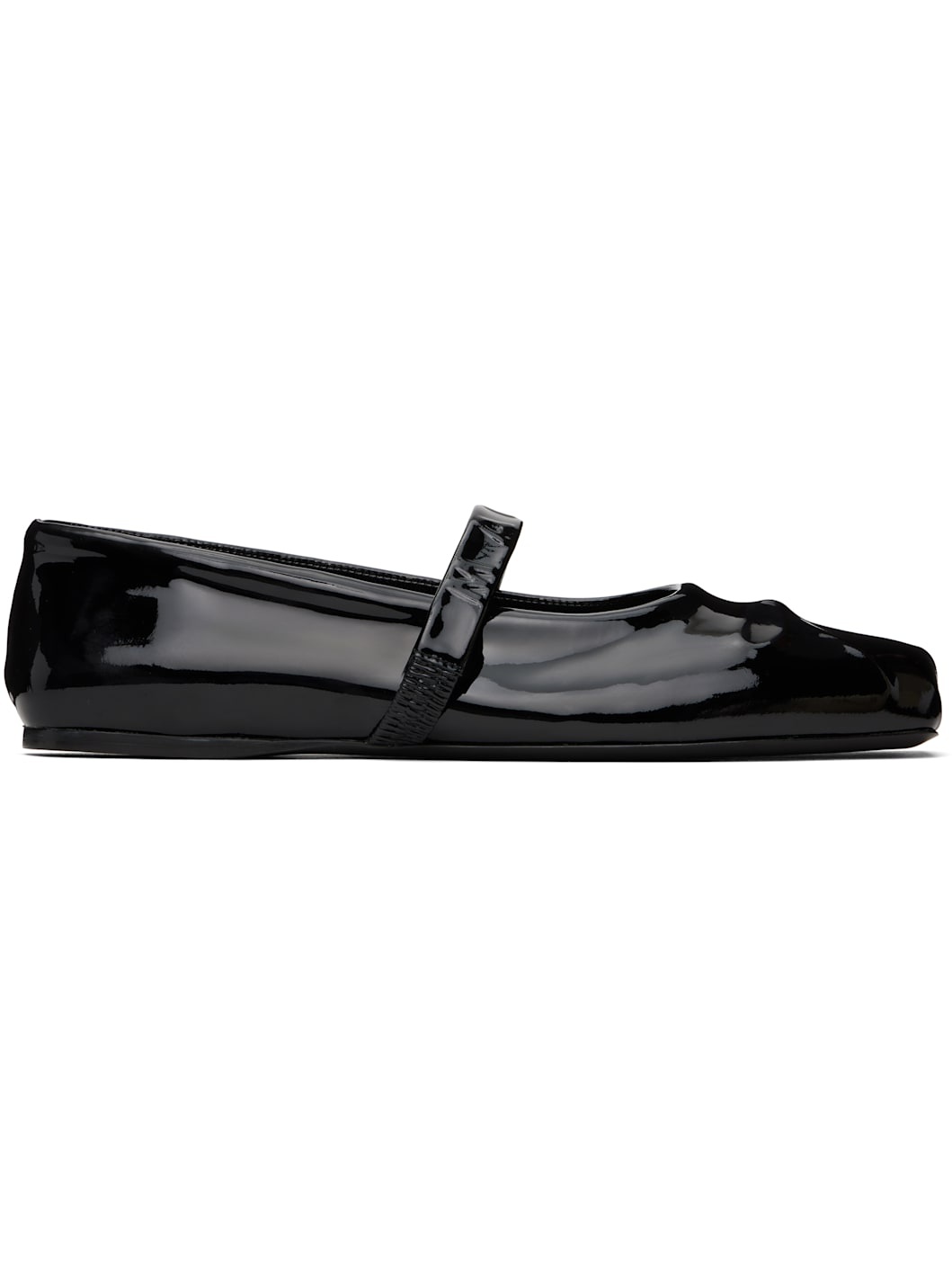 Black Mary Jane Ballerina Flats - 1