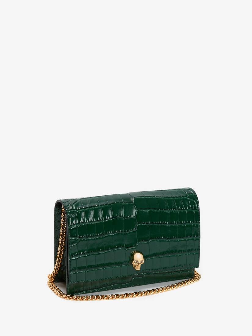 Women's Small Skull Bag in Emerald - 2