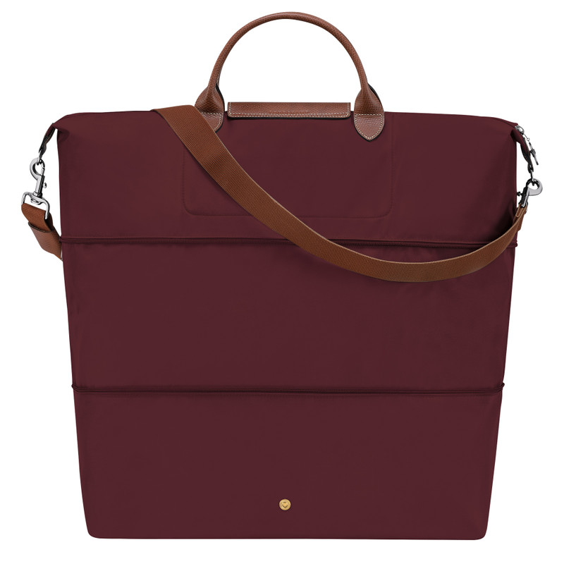Le Pliage Original Travel bag expandable Burgundy - Recycled canvas 3