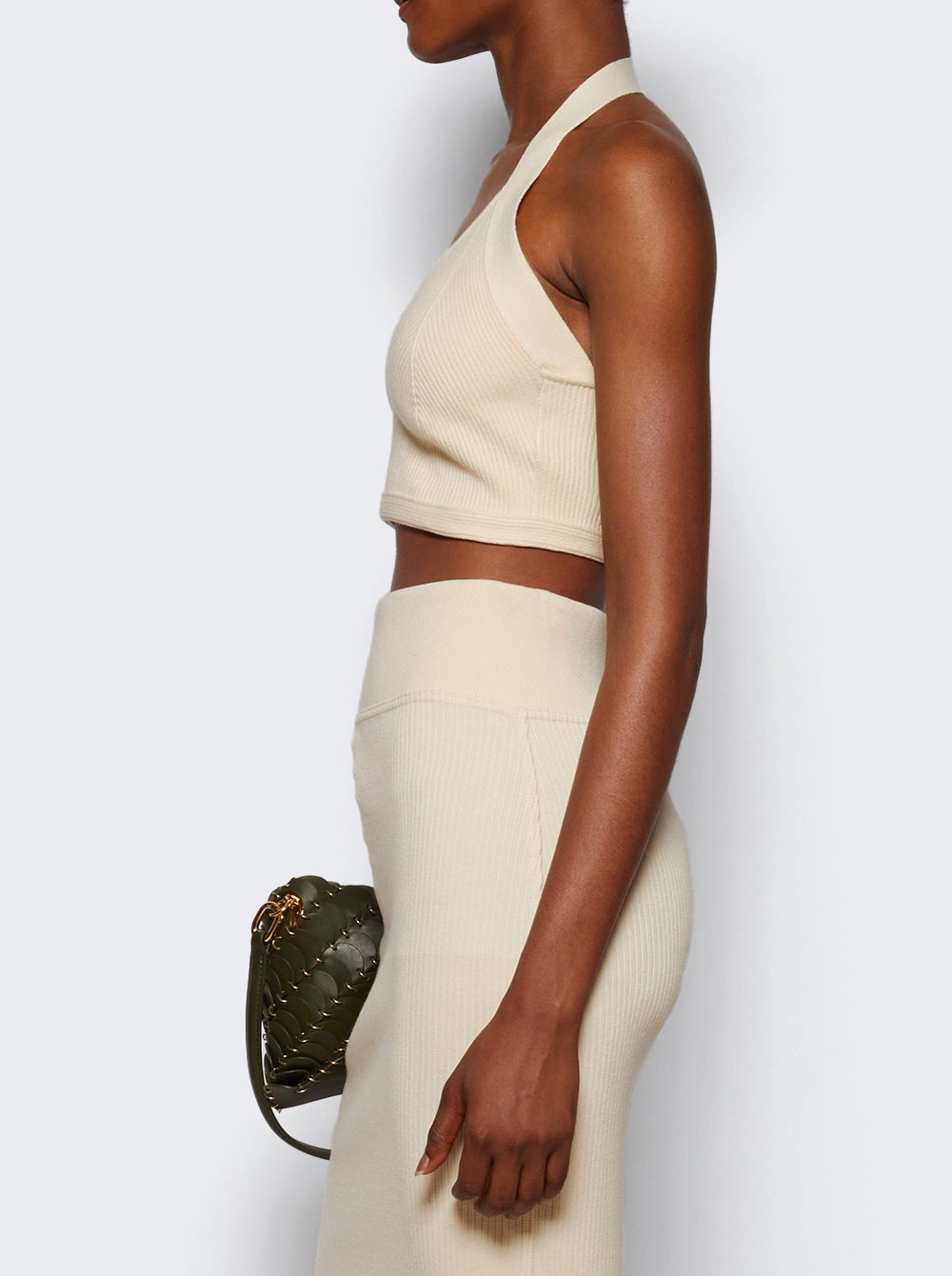 Knit Halter Top Cream - 3