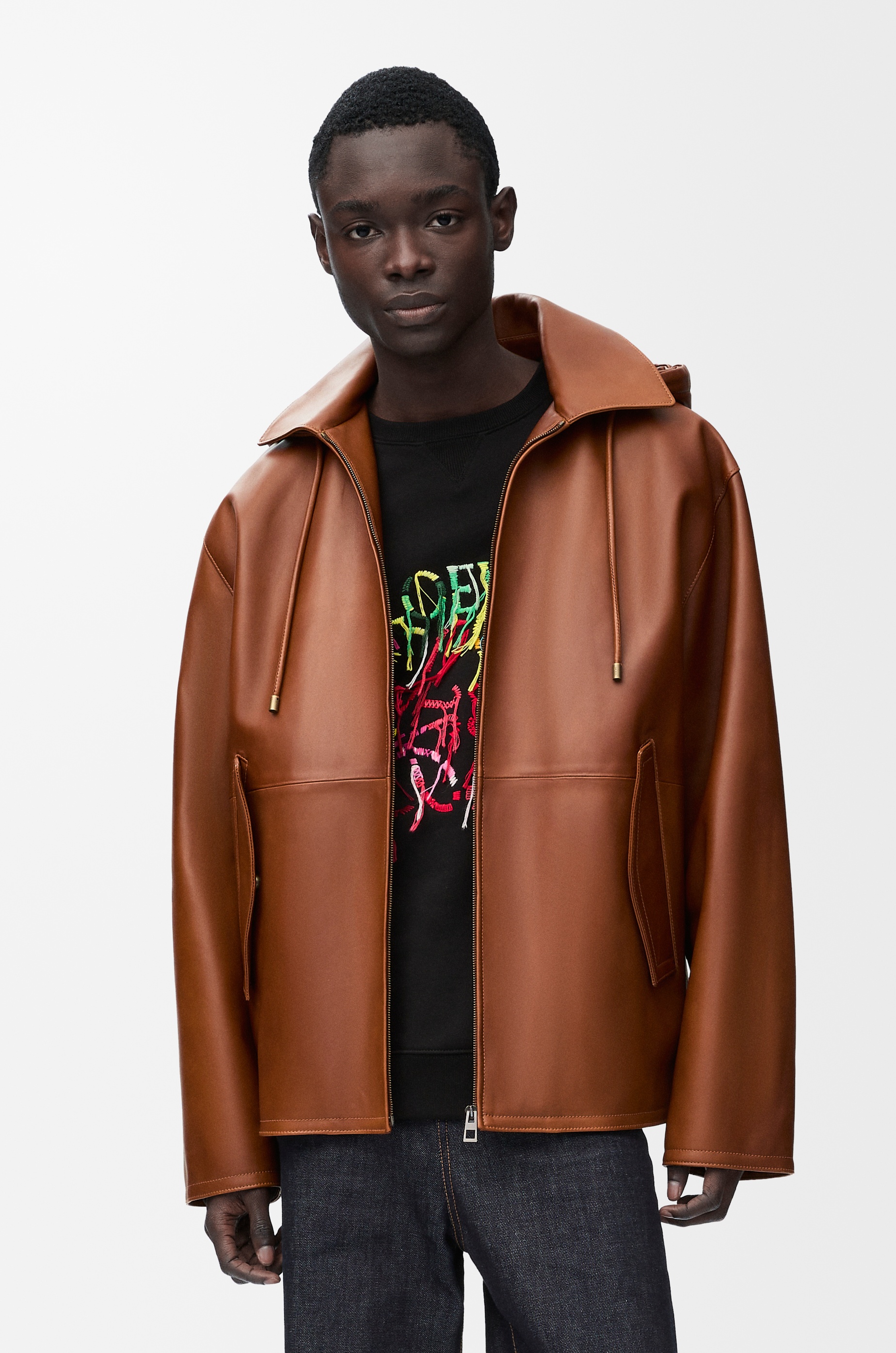 Hooded jacket in nappa lambskin - 3