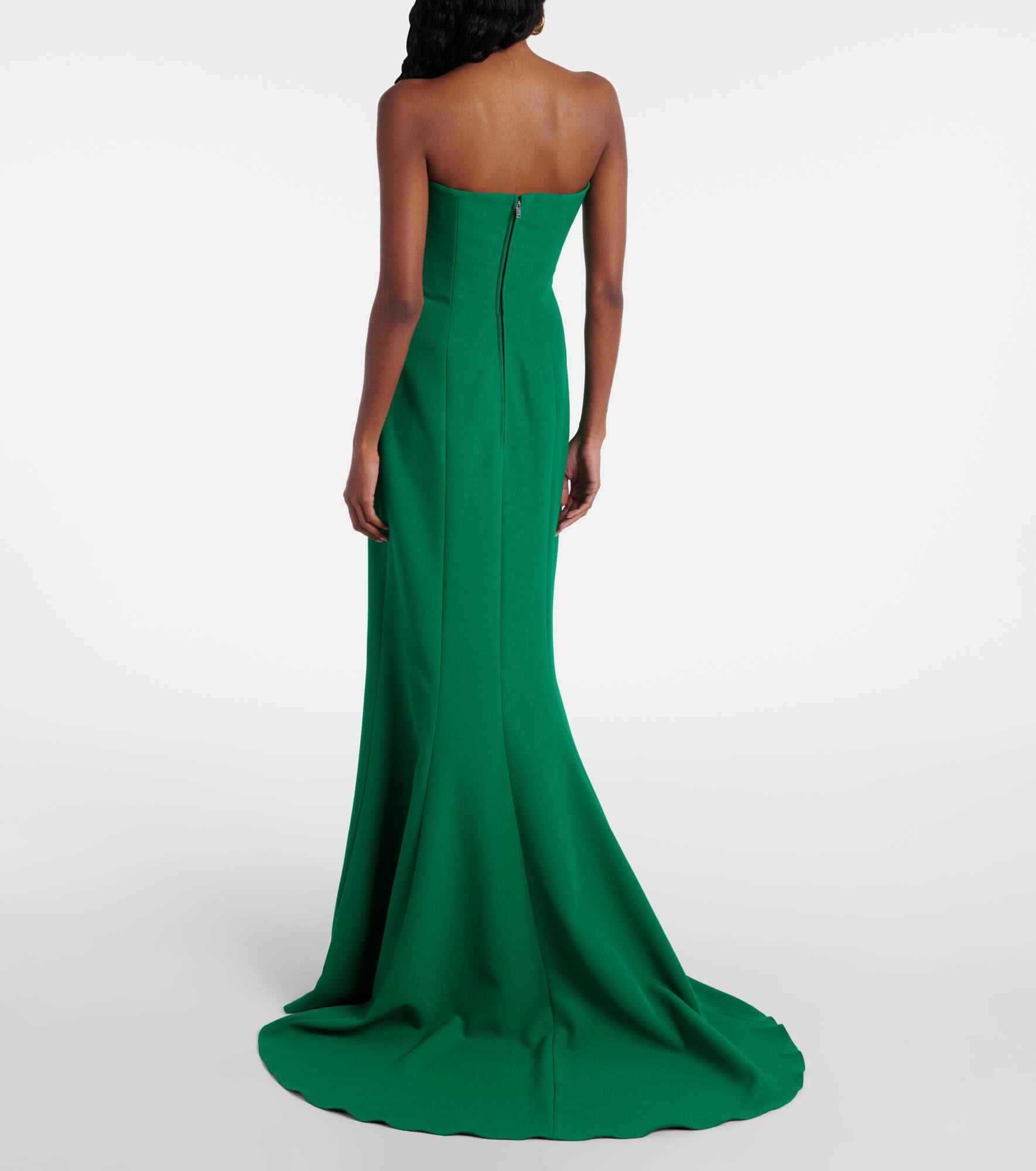 Angelina strapless crêpe gown - 3