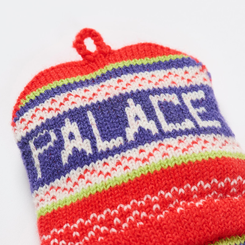 PALACE LOVES ME KNITTED GLOVES RED 3