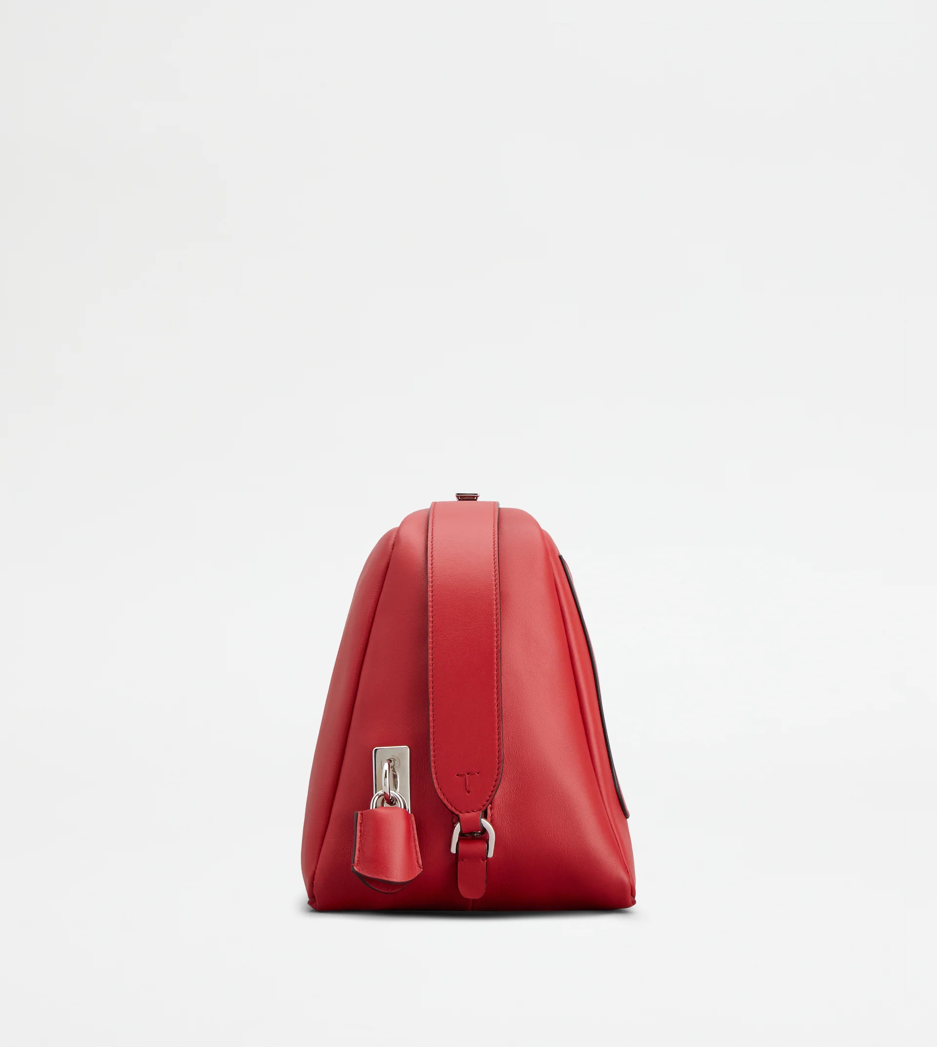 TOD'S DARSENA POUCH BAG IN LEATHER MEDIUM - RED - 5
