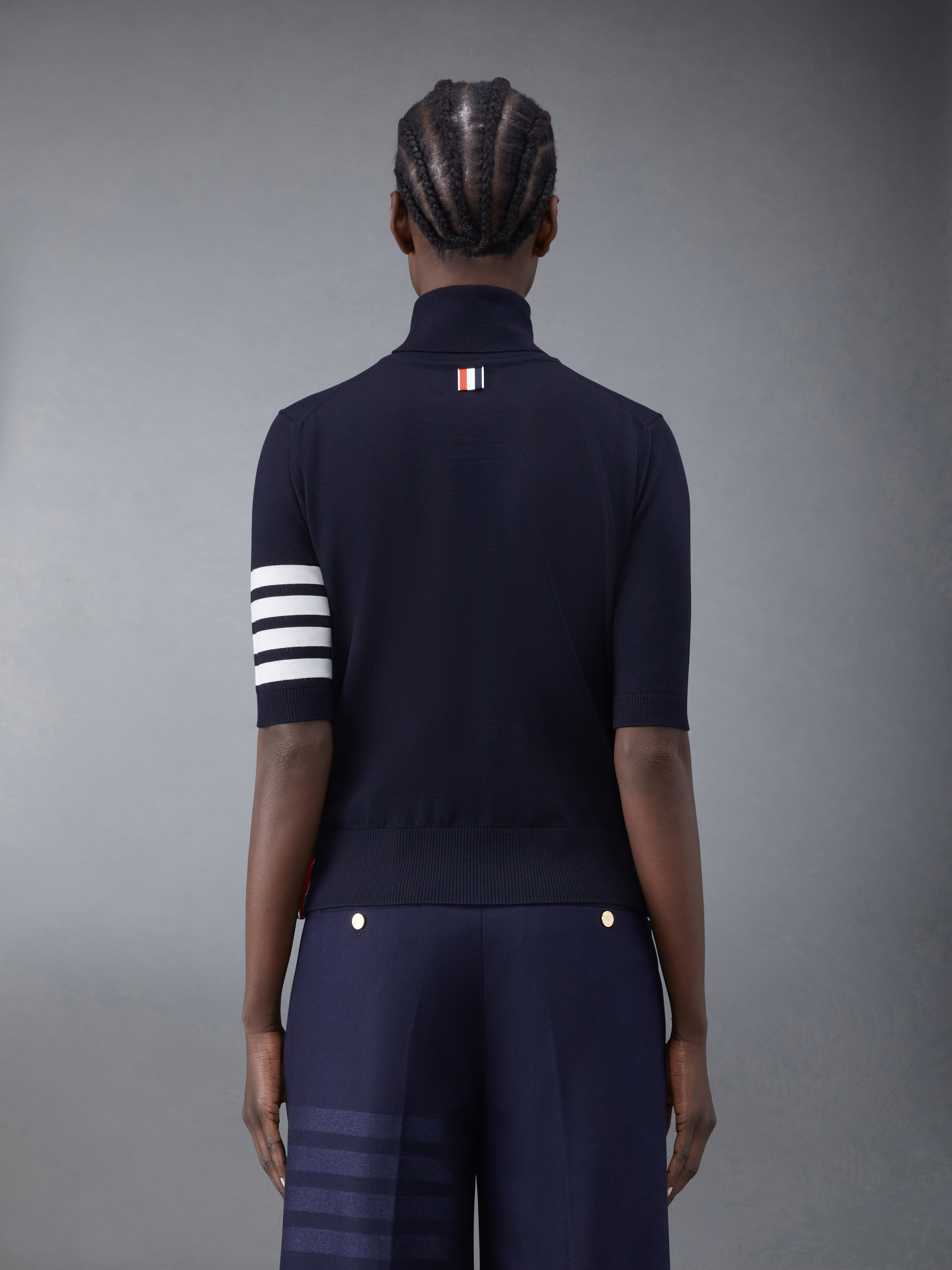 FINE MERINO 4-BAR RELAXED SHORT SLEEVE TURTLENECK - 2