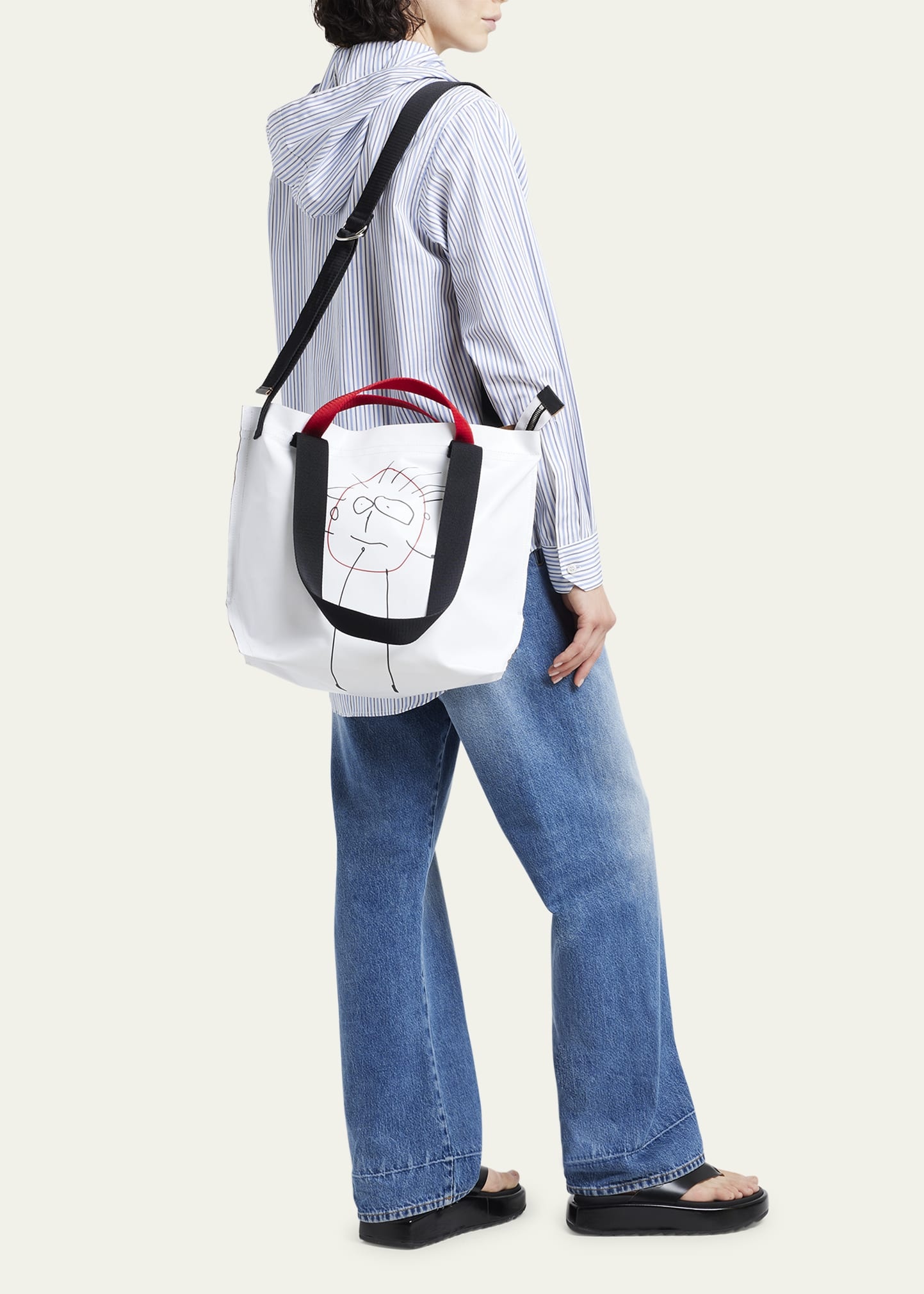 Medium Printed Shopper Tote Bag - 5