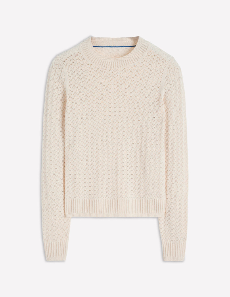 Diane Pointelle Sweater-Warm Ivory 6
