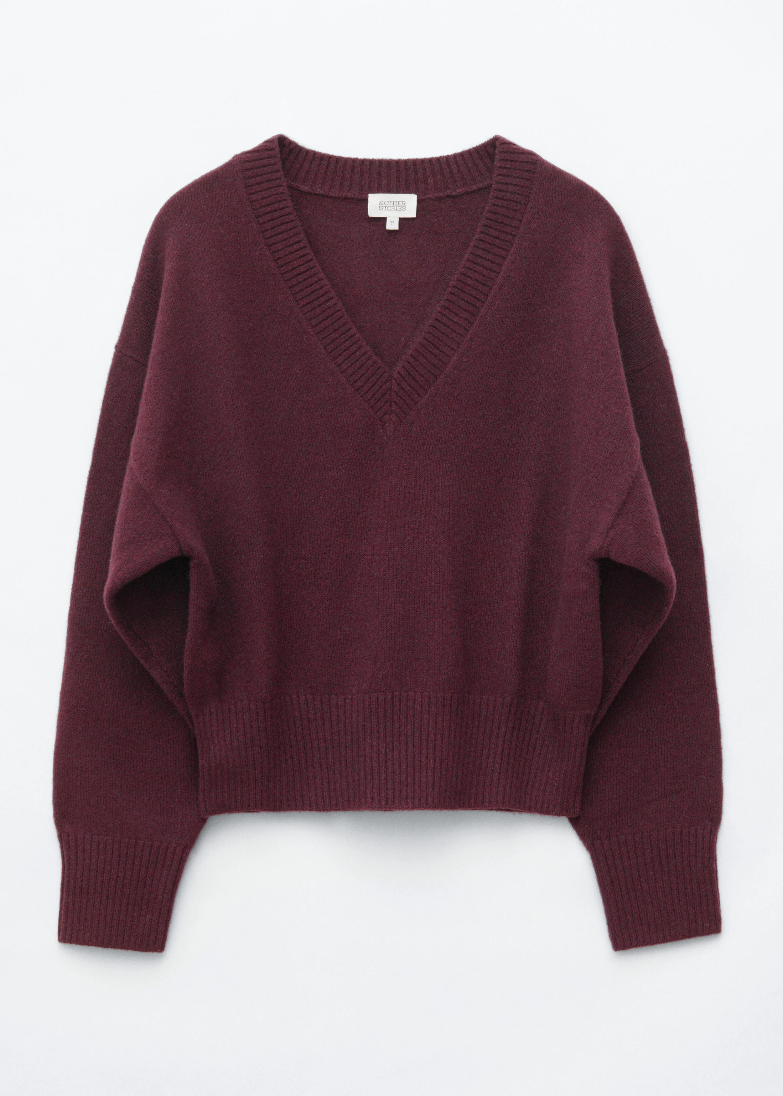 Wool-Cotton V-Neck Jumper - 1