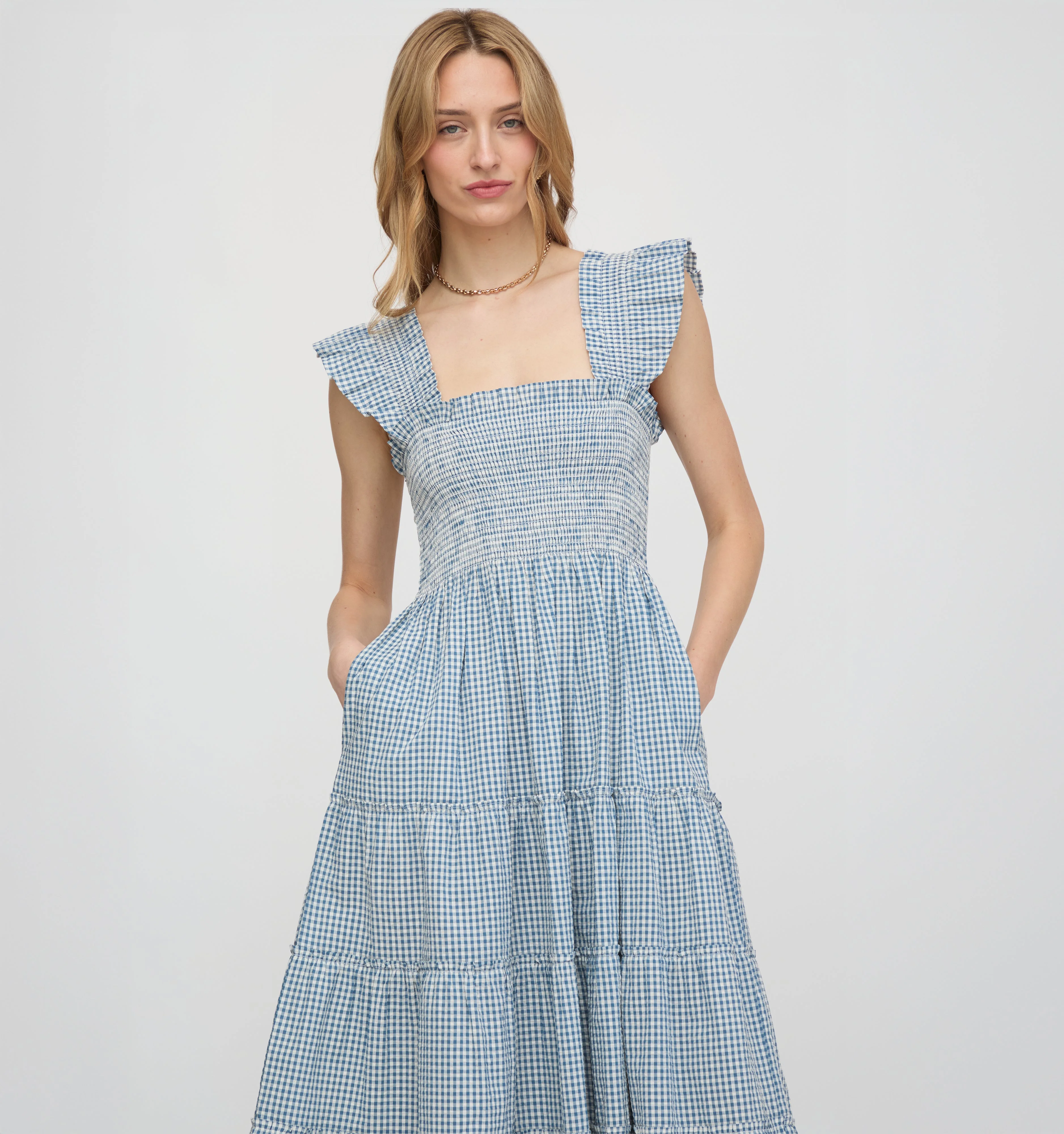 The Ellie Nap Dress - Lagoon Gingham - 1
