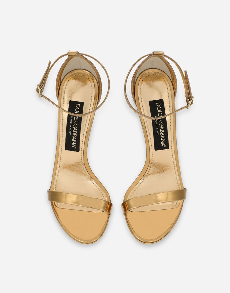 Mirrored-effect calfskin sandals - 4