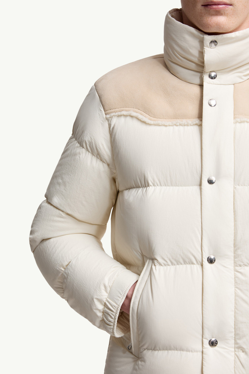 Verine Suede-Trimmed Short Down Jacket 7