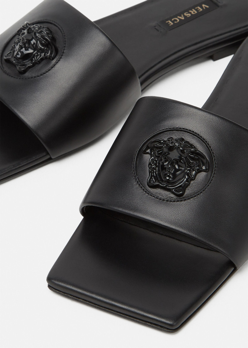 La Medusa Leather Slides 4