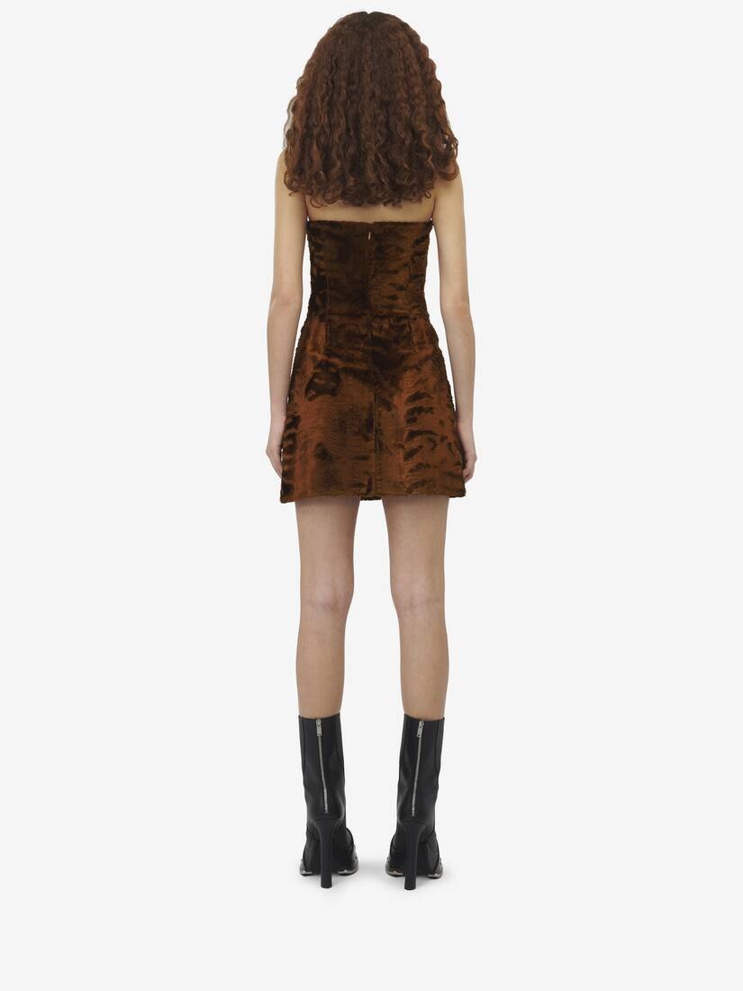 Faux Fur Mini Dress - 4