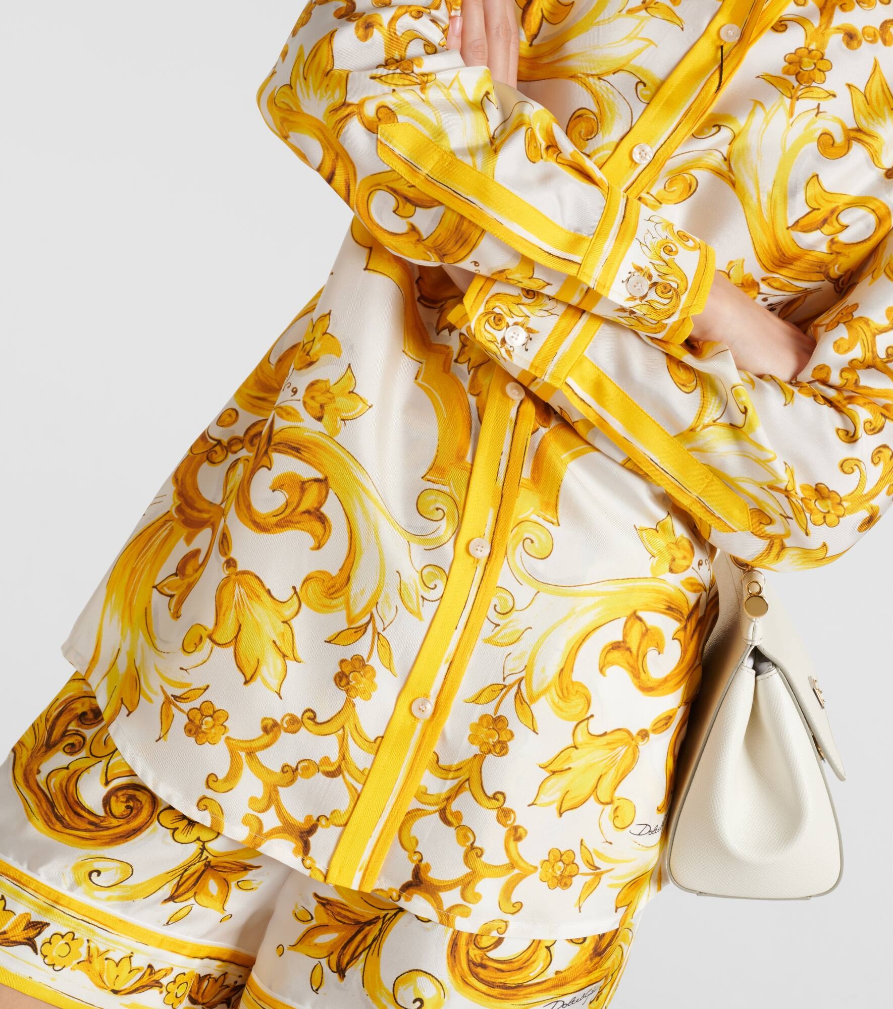 Majolica silk twill shirt - 5