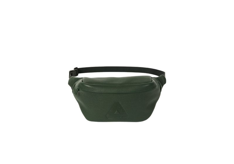 PALACE LEATHER BUM BAG GREEN 1