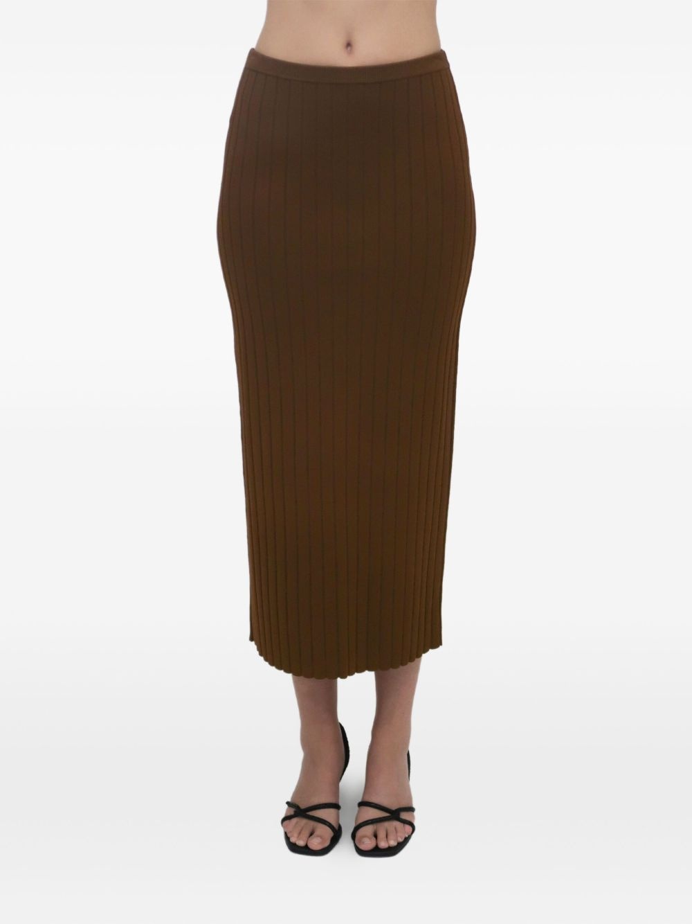 ribbed midi skirt - 5