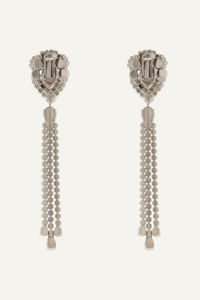 Alessandra Rich CRYSTAL EARRINGS WITH FRINGES outlook