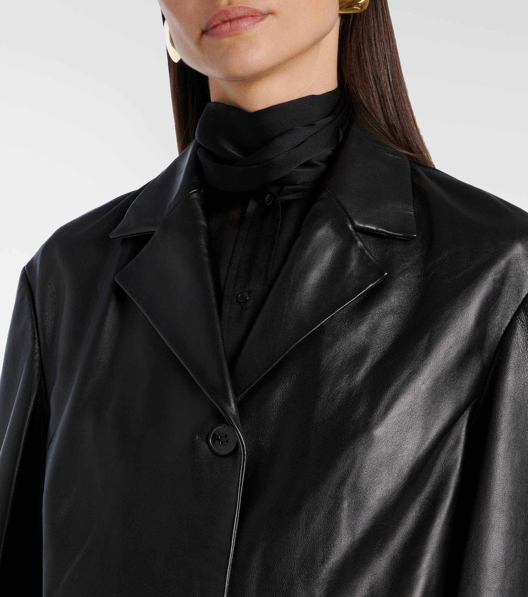 Opus leather blazer - 4