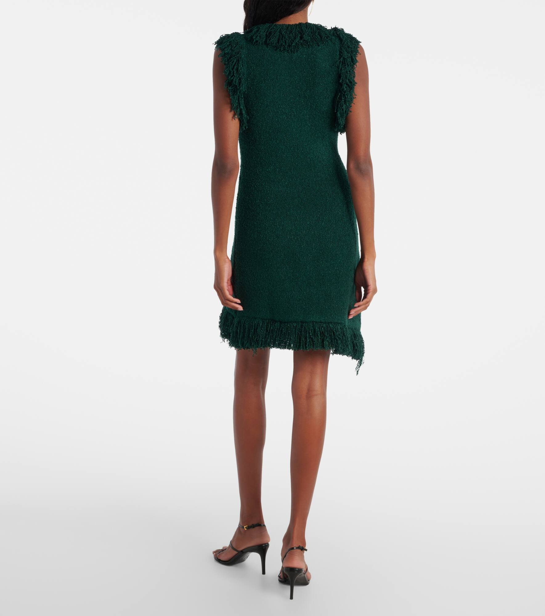 Fringed silk-blend minidress - 3