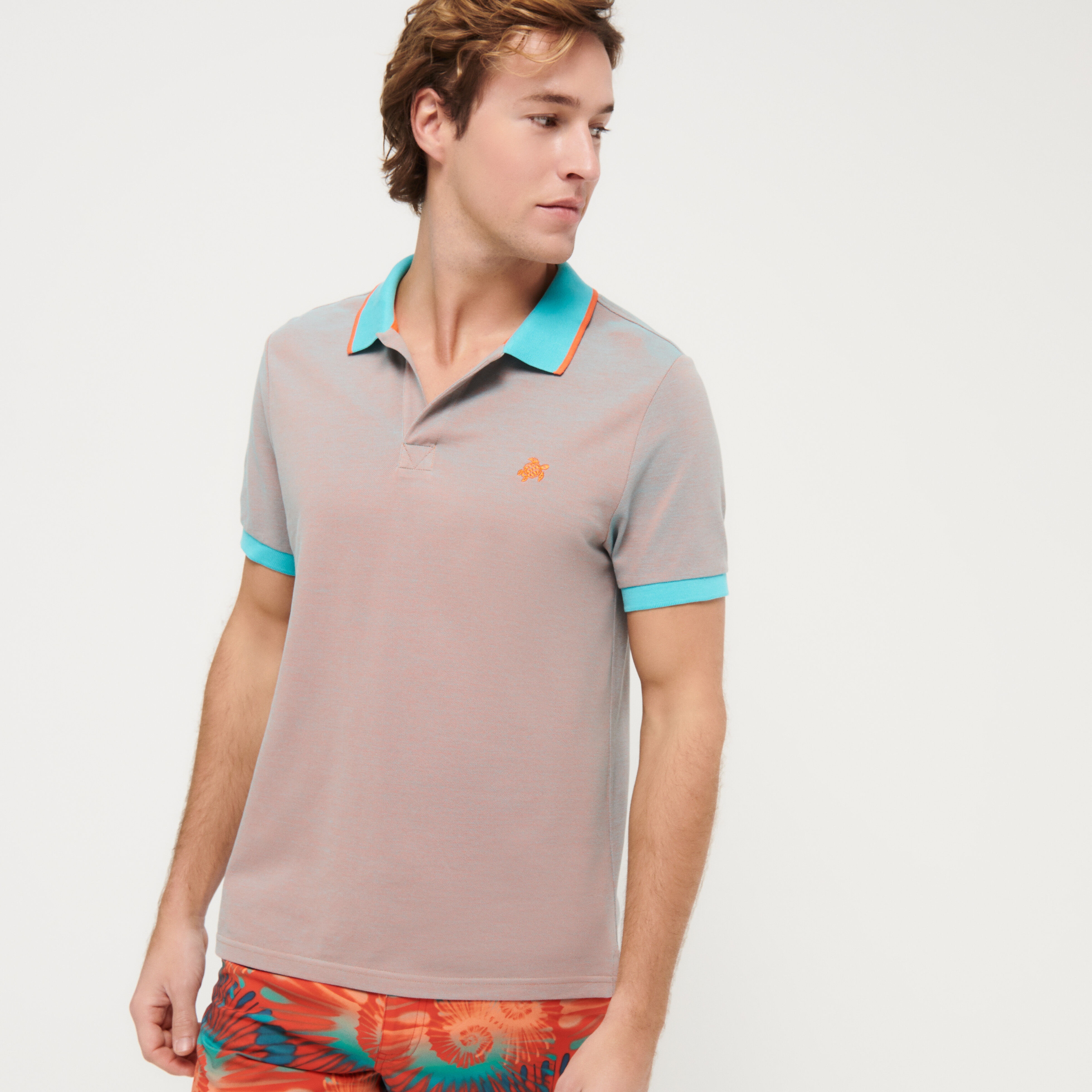 Men Changing Cotton Pique Polo Shirt Solid - 3