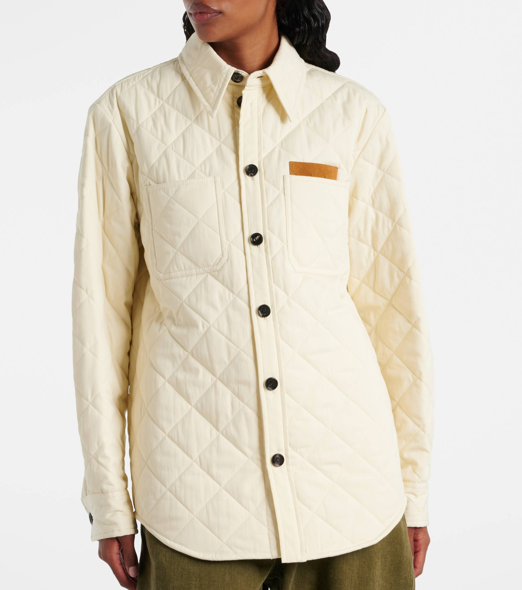 Quilted cotton-blend overshirt - 5