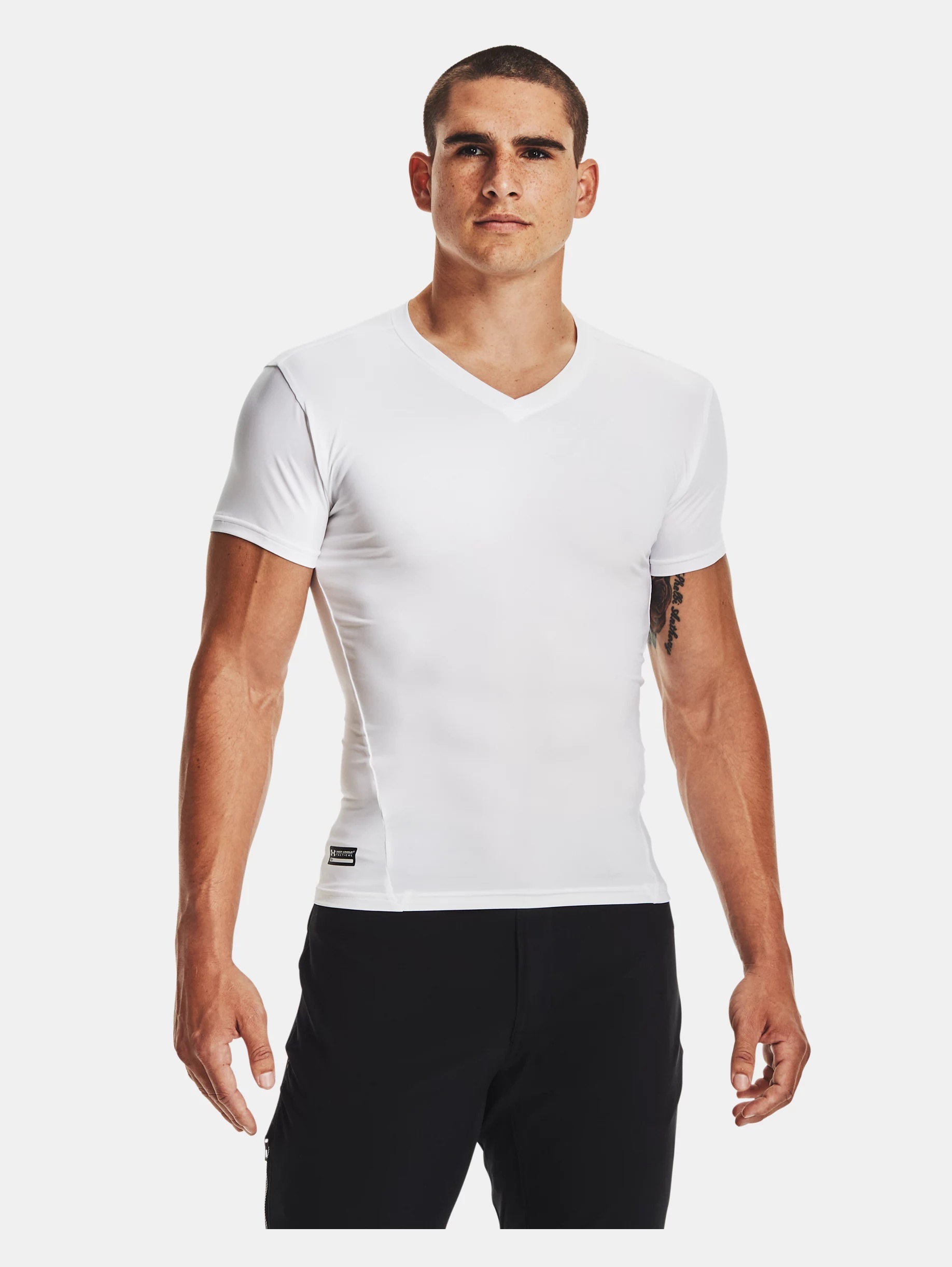 Men's Tactical HeatGear® Compression V-Neck T-Shirt - 3