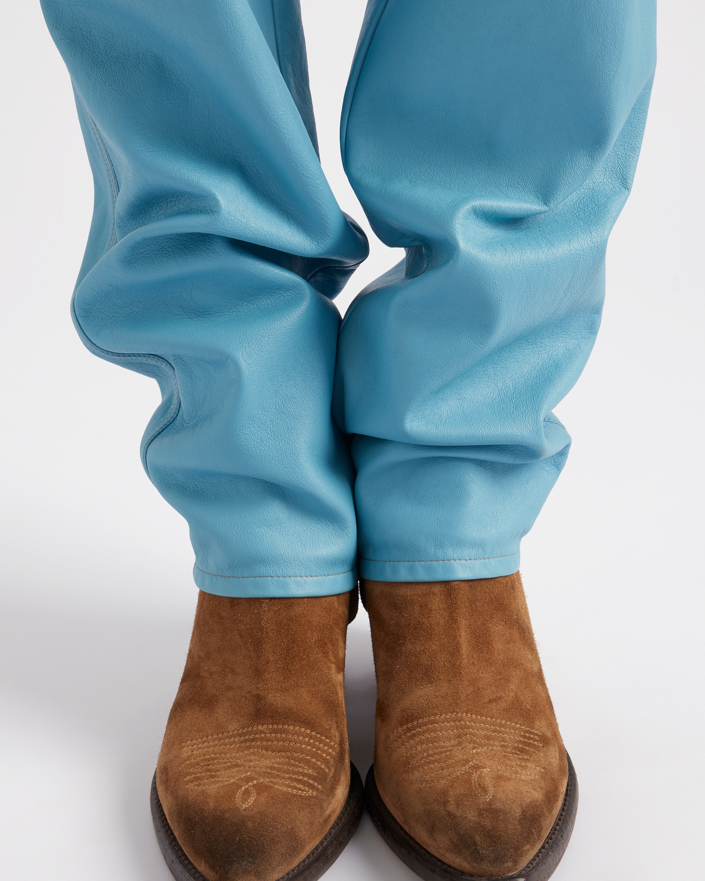 Five-pocket nappa leather pants - 6