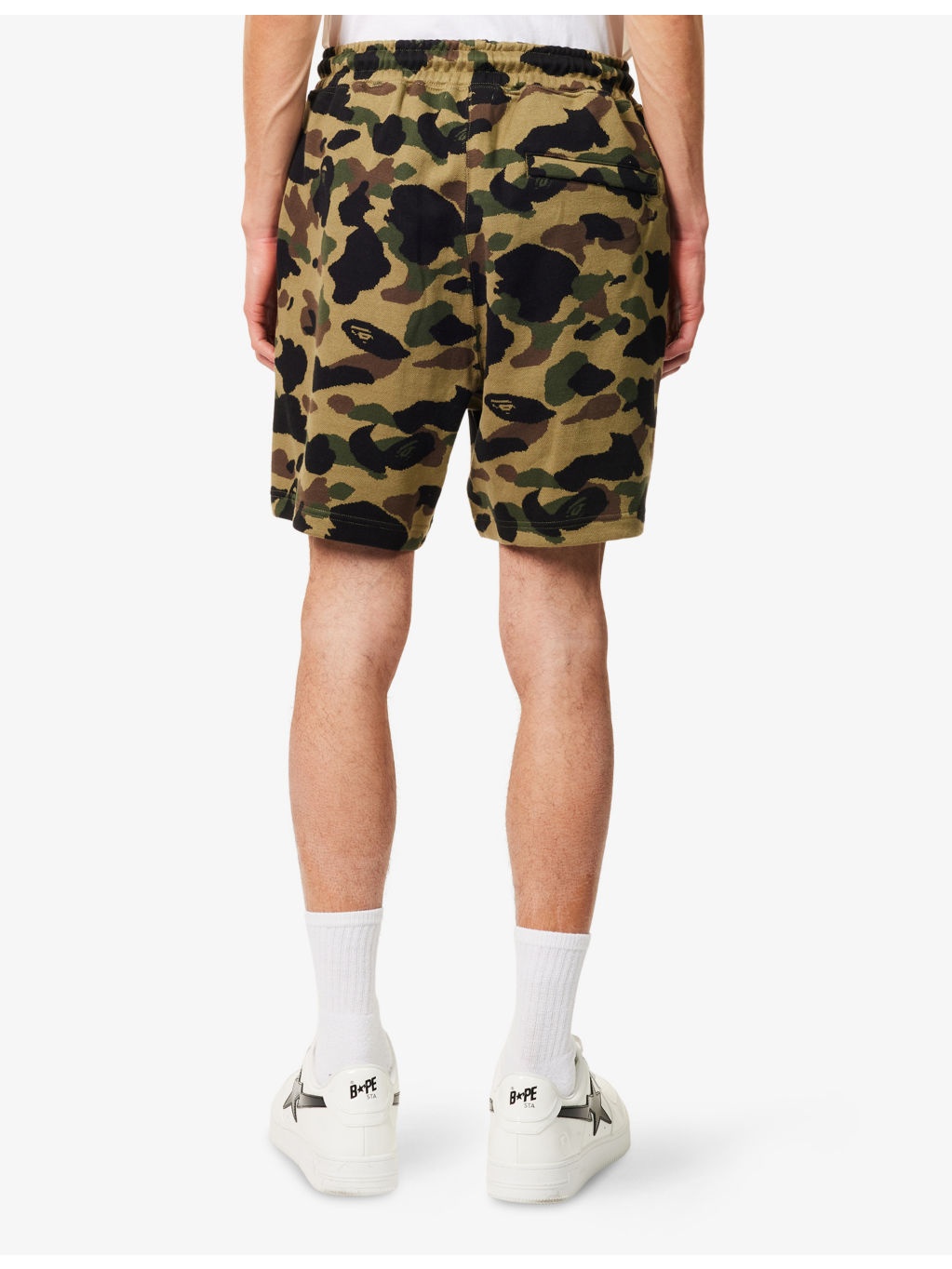 Camouflage Two-Welt-Pockets Cotton-Jersey Shorts - 4