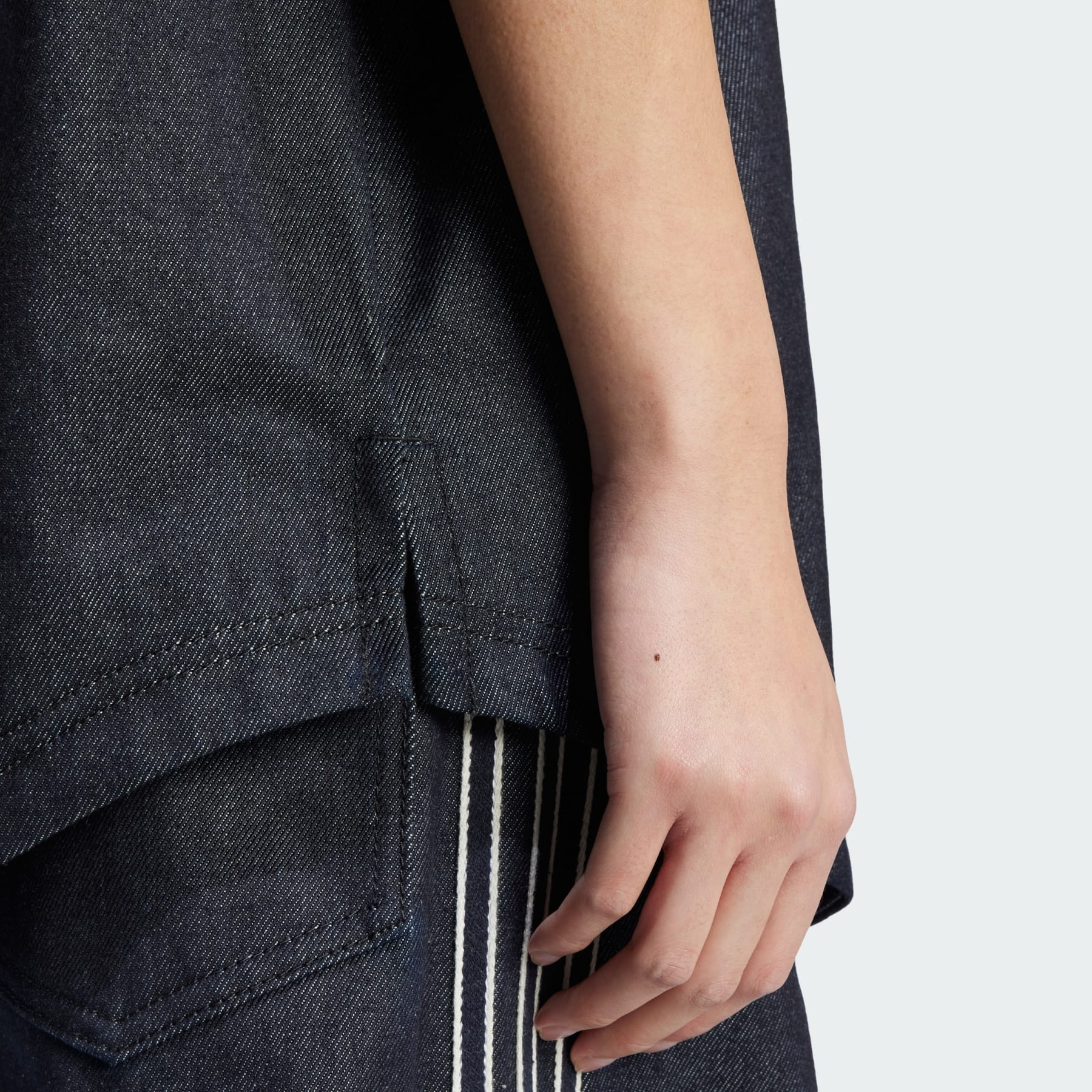 【adidas】DENIM SHORT SLEEVE SHIRT★デニム半袖シャツ★BLACK adidas Denim Short Sleeve Shirt | REVERSIBLE