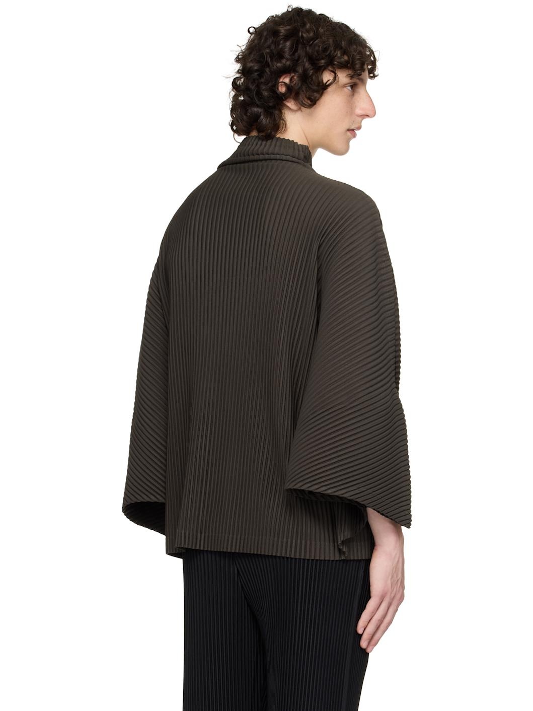 Brown Kinetic Sculpture Turtleneck - 3