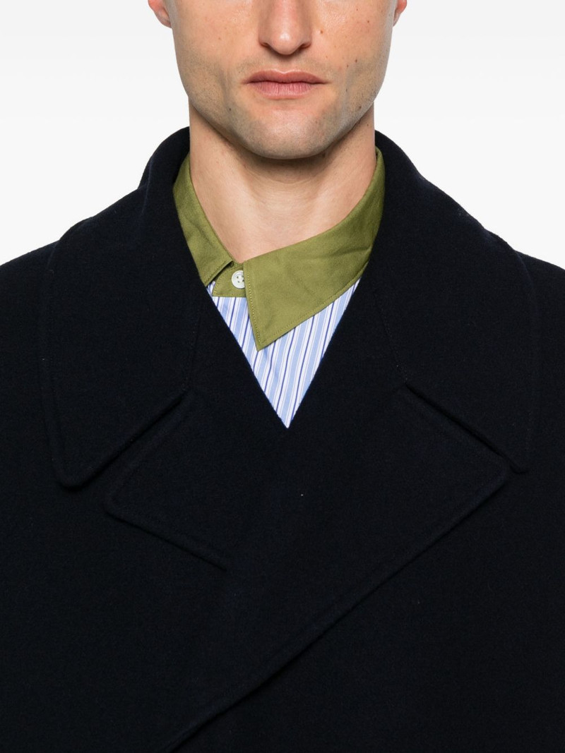 pocketed double-breasted coat 5
